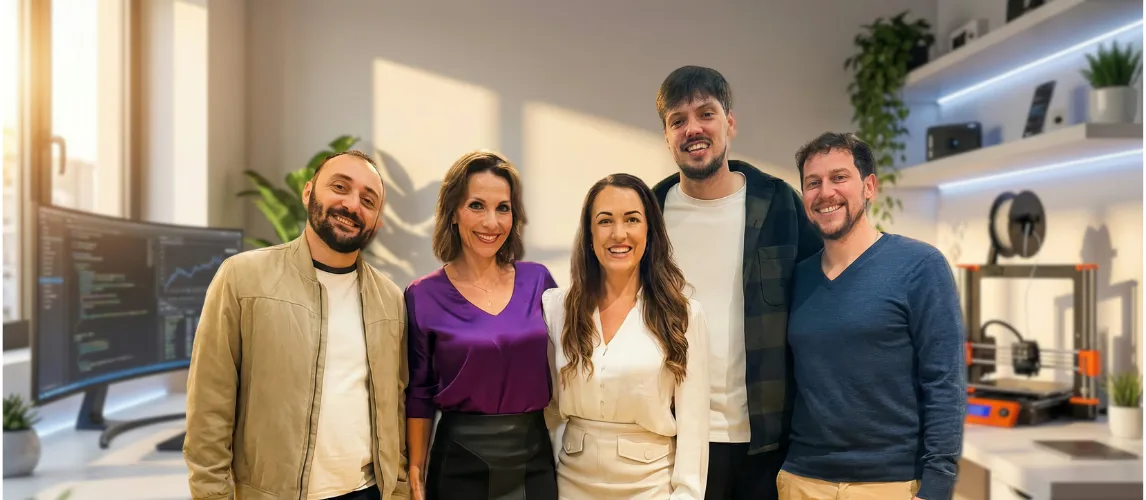 The Cashflowy team together in their office